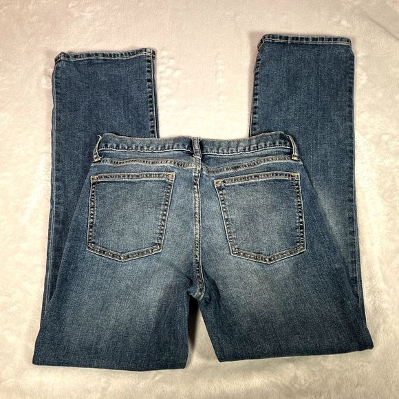 Old Navy Girls Jeans Size 16 Blue Denim High Waisted Straight Leg Adjustable - Picture 7 of 12